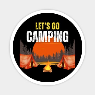 Let's Go Camping Magnet